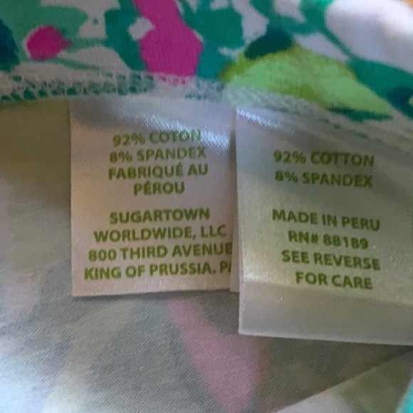 Lily Pulitzer girls size‎ L 8-10 Floral crop leggings - Picture 6 of 9